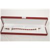 Image 1 : 10kt Gold Bracelet With Genuine African Ruby  and Diamond