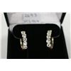 Image 1 : 9kt Gold and Cubic Zircona Earrings