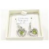 Image 1 : Sterling Silver Earrings With Genuine Peridot  and C.Z.