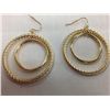 Image 1 : Chic Designer Gold Plated Double Hoop  Earrings