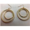 Image 1 : Chic Designer Gold Plated Double Hoop  Earrings