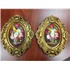 Image 1 : Pair of Oval Framed Hand Painted Floral  Artworks