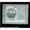 Image 1 : Continental Currency Counterfeit Detector September 26, 1778 $30 Gem New. Printed on blue paper, fro