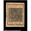Image 2 : Continental Currency January 14, 1779 $4 Gem New. A lovely example from this final issue, with two s