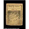 Image 2 : Continental Currency January 14, 1779 $40 Extremely Fine. A problem-free example. Decently centered.