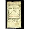 Image 2 : Georgia May 4, 1778 $40 Choice About New. A fresh, flashy example of this issue, with an unbelievabl
