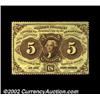 Image 1 : Fr. 1229 5ó First Issue Very Choice New. A fresh and beautiful note that is tantalizingly close to t