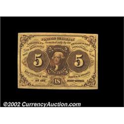 Fr. 1230 5c First Issue Superb Gem New. A broadly margined, bright beauty with perfect centering of.
