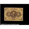 Image 1 : Fr. 1230 5c First Issue Superb Gem New. A broadly margined, bright beauty with perfect centering of.