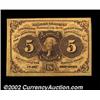 Image 1 : Fr. 1230 5ó First Issue Superb Gem New. Hugely margined, bright and beautiful, with ideal centering.