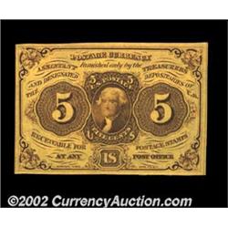 Fr. 1230 5c First Issue Gem New. A lovely, strictly original note with better-than-average margins a