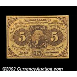 Fr. 1230 5ó First Issue Gem New. A fresh, original note, with excellent margins, bright colors and p