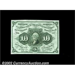 Fr. 1242 10c First Issue Superb Gem New. Huge margins, good back centering and top-of-the-line eye a
