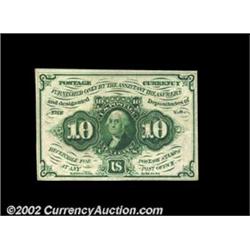 Fr. 1242 10c First Issue Very Choice New. This pretty little note comes quite close to the full Gem.