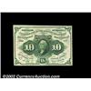Image 1 : Fr. 1242 10c First Issue Very Choice New. This pretty little note comes quite close to the full Gem.
