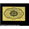 Image 2 : Fr. 1279 25c First Issue Very Choice New. A near-Gem example of the very popular 25c perforated type