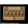 Image 1 : Fr. 1279 25c First Issue Choice New. There are some short perfs on each side, and the face centering