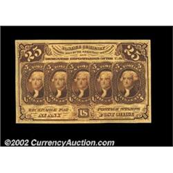 Fr. 1281 25ó First Issue Gem New. Broadly margined, bright and very nicely centered on both sides. I