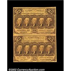 Fr. 1281 25c First Issue Vertical Pair Extremely Fine. A lovely vertical pair, with decent margins,.
