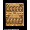 Image 1 : Fr. 1281 25c First Issue Vertical Pair Extremely Fine. A lovely vertical pair, with decent margins,.