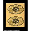 Image 2 : Fr. 1281 25c First Issue Vertical Pair Extremely Fine. A lovely vertical pair, with decent margins,.