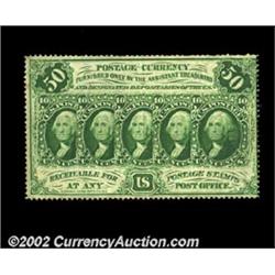 Fr. 1311 50c First Issue Choice Extremely Fine. This is the much scarcer variety without the monogra