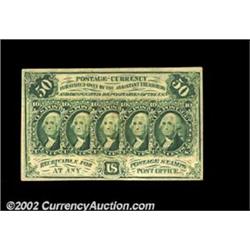 Fr. 1312 50c First Issue Very Choice New. A near-Gem example of this popular type. The back centerin