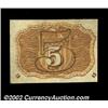 Image 2 : Fr. 1233 5c Second Issue Gem New. A beautiful example, with relatively even margins, excellent back.