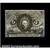 Image 1 : Fr. 1235 5ó Second Issue Choice New. This is a very nice example of this scarce Fiber Paper Five Cen