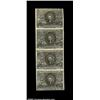 Image 1 : Fr. 1246 10ó Second Issue Uncut Strip of Four Extremely Fine. A bright, well margined, lightly circu