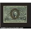 Image 1 : Fr. 1247 10c Second Issue Gem New. Beautifully centered, with perfect brilliance of the inks, bronze