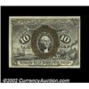Image 1 : Fr. 1249 10ó Second Issue Gem New. An incredible example of this very scarce Fiber Paper note. We've