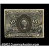 Image 1 : Fr. 1249 10c Second Issue Choice New. This scarce Fiber Paper 10c note is Gem but for its centering.