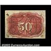 Image 2 : Fr. 1321 50c Second Issue Extremely Fine. This scarce Fiber Paper note is lightly quarter-folded, bu