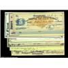 Image 1 : Historical Checks. A nice group of 21 checks of various historical importance, including a small gro
