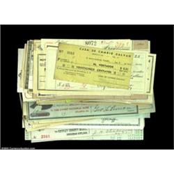 Fascinating and Valuable Group Lot of Checks. Approximately 103 checks are included in this lot, inc