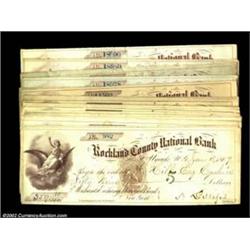 Nyack, NY - Rockland County National BankA group of checks dating form the 1860's and 1870's from th