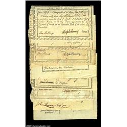 Group of Connecticut Fiscal Documents. A nice group of eight assorted Connecticut fiscal documents f