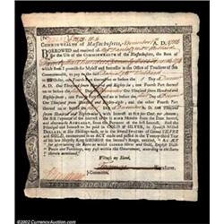 Commonwealth of Massachusetts $2,373/18s/4d 6% Nov. 1, 1784 Anderson MA-34A very nice Treasurer's 6%