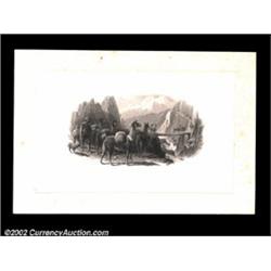 James Smillie Vignette Proof. An India paper proof mounted on cardstock, with the actual vignette de