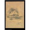 Image 1 : Thomas F. Morris Original Artwork. A pencil drawing of a house, drawn by Morris, who was the Chief E