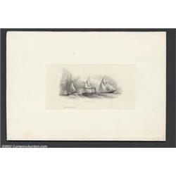 Wash Drawing and Vignette "Gun Boats" by Charles Parsons. The picture is attractively matted and mea