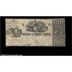 Bank of True Love NoteAn advertising type note to be given as a kind of an early Hallmark card. Extr