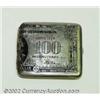 Image 1 : $100 Bill Cigarette Case. This half-size case has a perfect clasp, hinge and internal clip. It has a