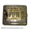 Image 1 : Fifty Dollar Cigarette Case. A scarcer half-size case with the serial number in red and the spelled.