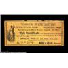 Image 1 : Lottery Ticket - Missouri State Lottery, 1874. A certificate from the 1874 Missouri State Lottery, p