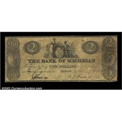 Detroit, MI- The Bank of Michigan $2 Aug. 29, 1835 G10 Bowen 10Identical to the example above, but s