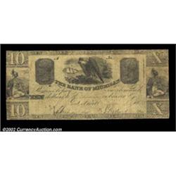 Detroit, MI- The Bank of Michigan $10 Jan. 1, 1835 G28 Bowen 29Another very tough note from here. Ve