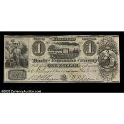 Flint Rapids, MI- Farmers Bank of Genesee County $1 Jan. 10, 1838 G2 Bowen 1Nice Extremely Fine. Imp