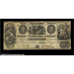 Flint Rapids, MI- Farmers Bank of Genesee County $2 Jan. 1, 1836 G4 Bowen 3Fine-Very Fine. Important